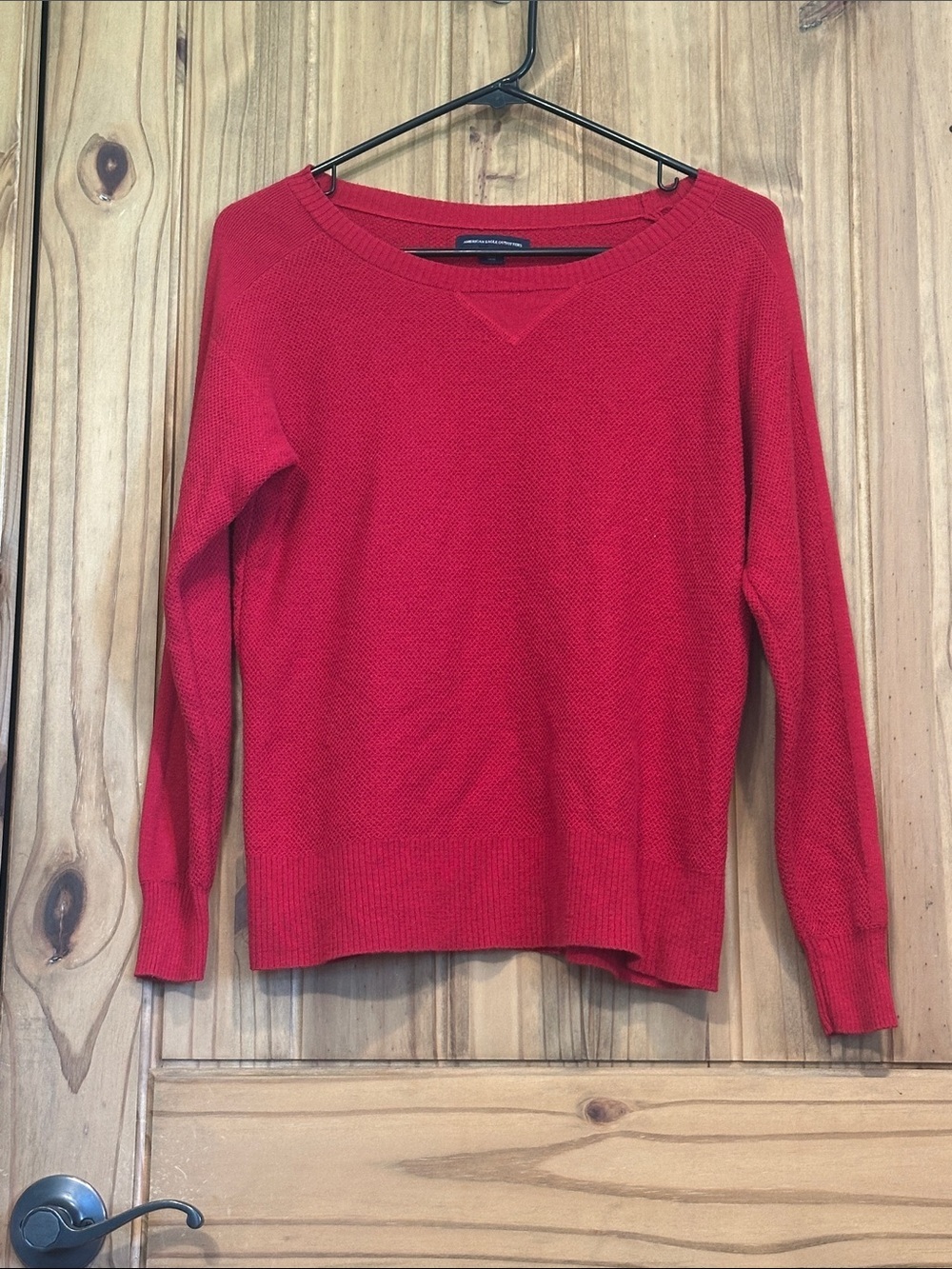 American Eagle Outfitters Bright Red Crewneck Sweater